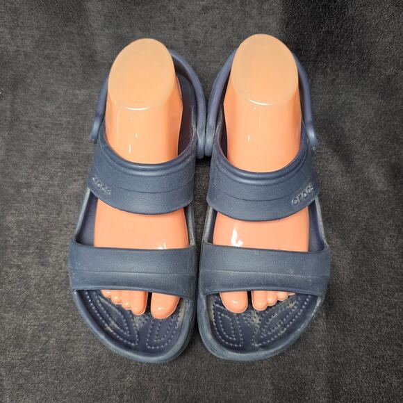 Crocs Classic Strap Open Toe Blue Sandals - Picture 3 of 9